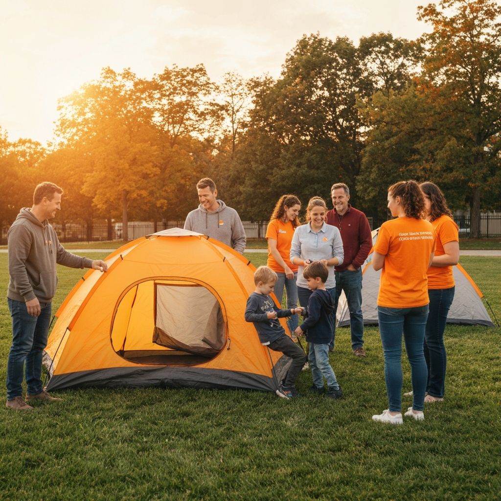 Community volunteers helping